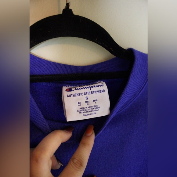 Kansas Jayhawks Mens Sweater Blue Spell Out Crew Neck Pullover Men's Size Small - Picture 3 of 4